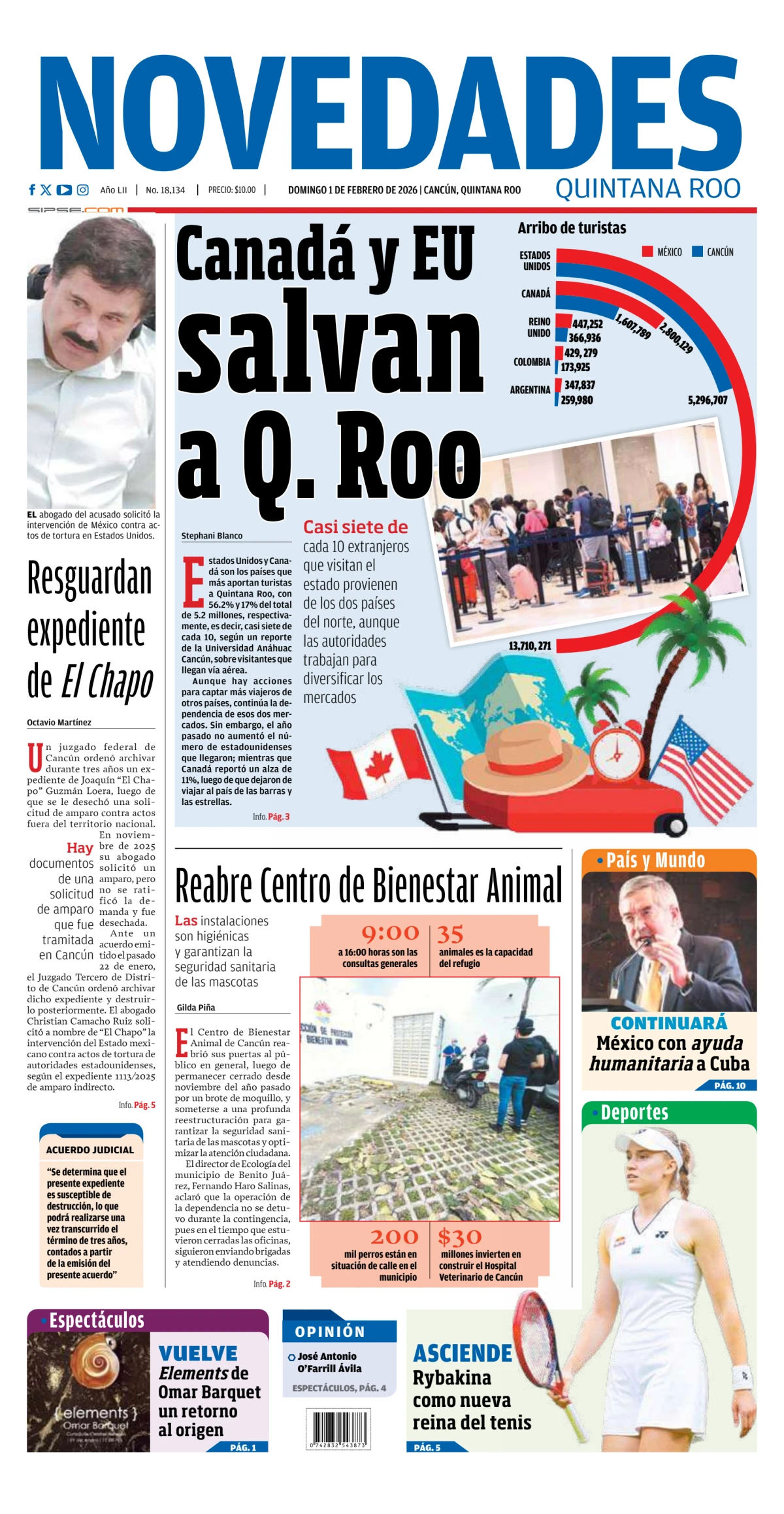 Portada de Novedades Quintana Roo