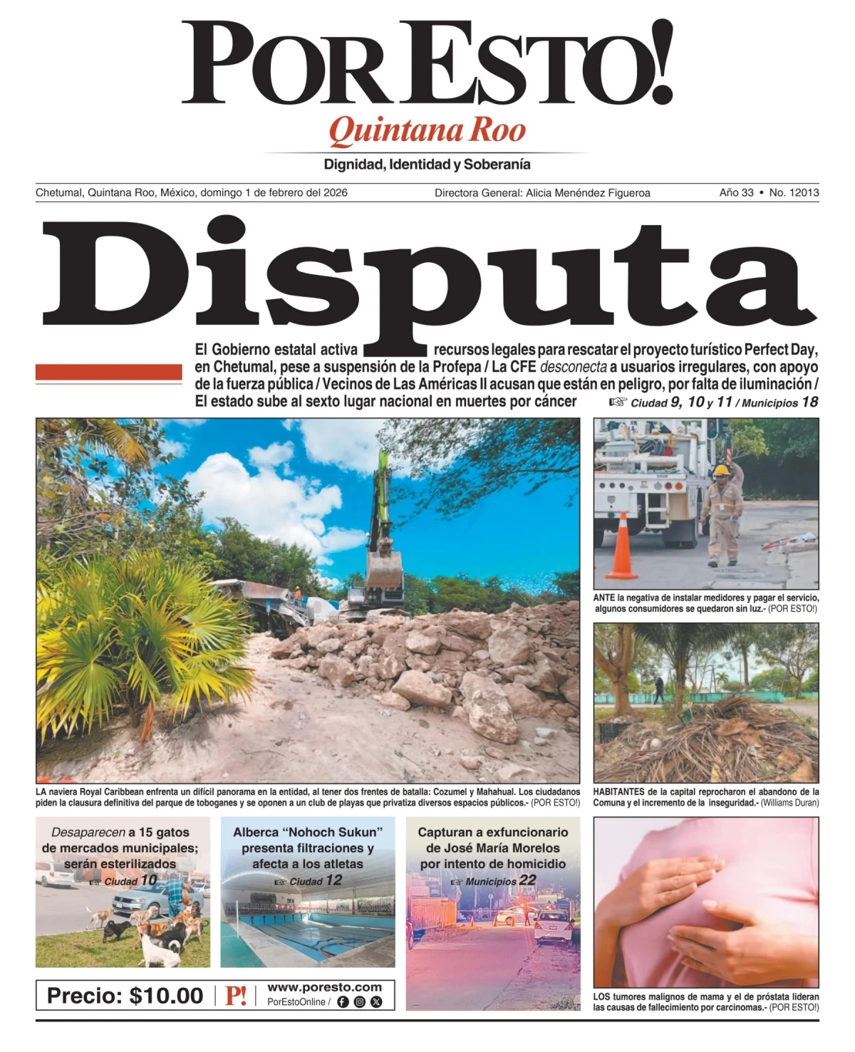 Portada de Por Esto (quintana Roo Chetumal)