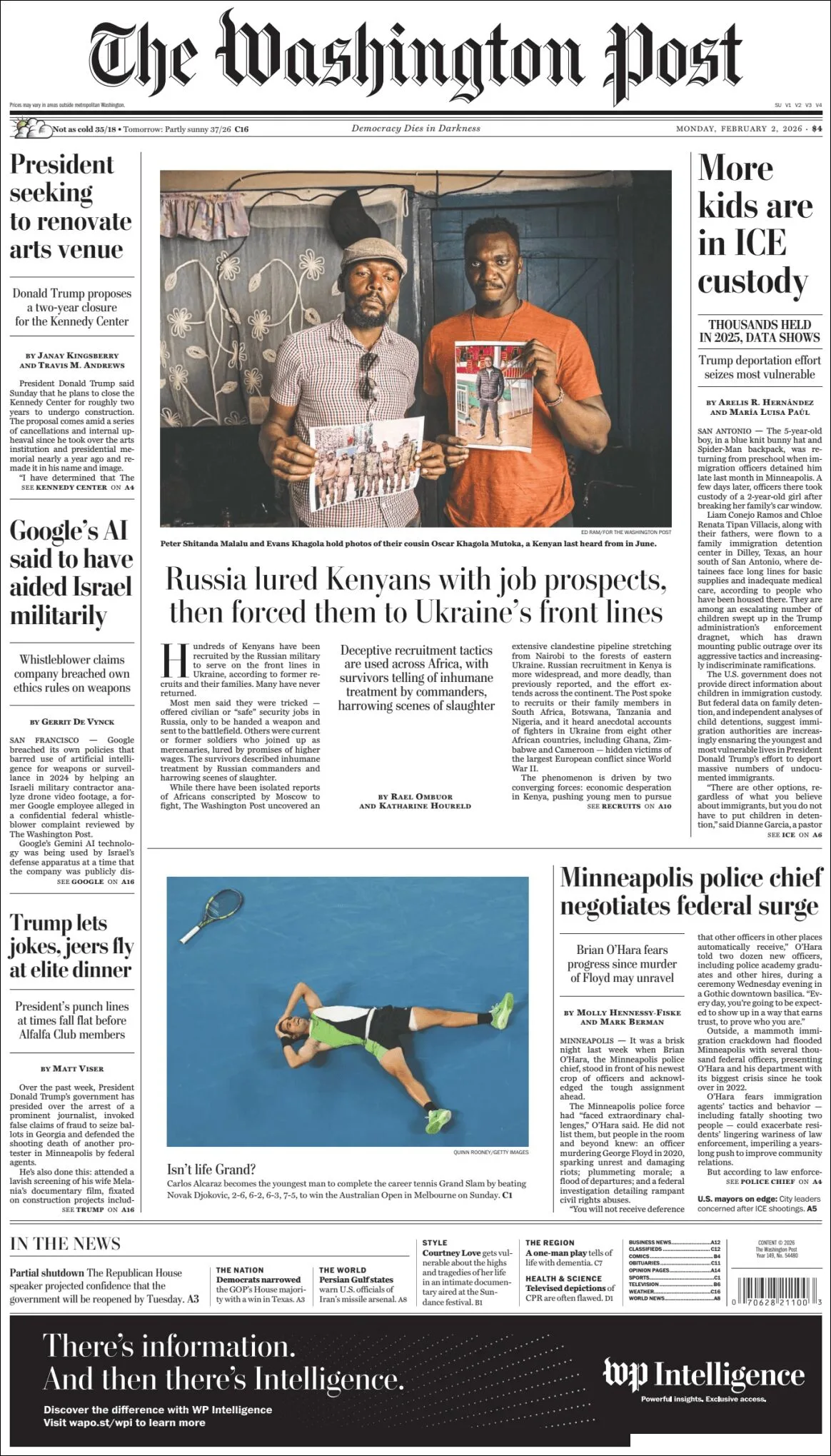 Portada de The Washington Post