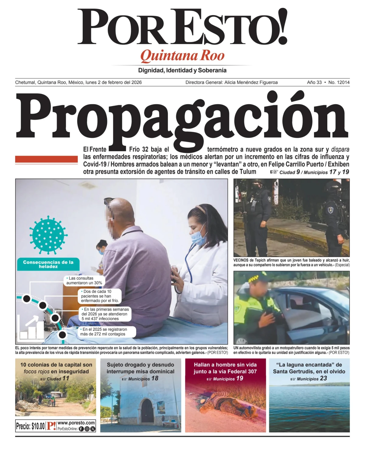 Portada de Por Esto (quintana Roo Chetumal)