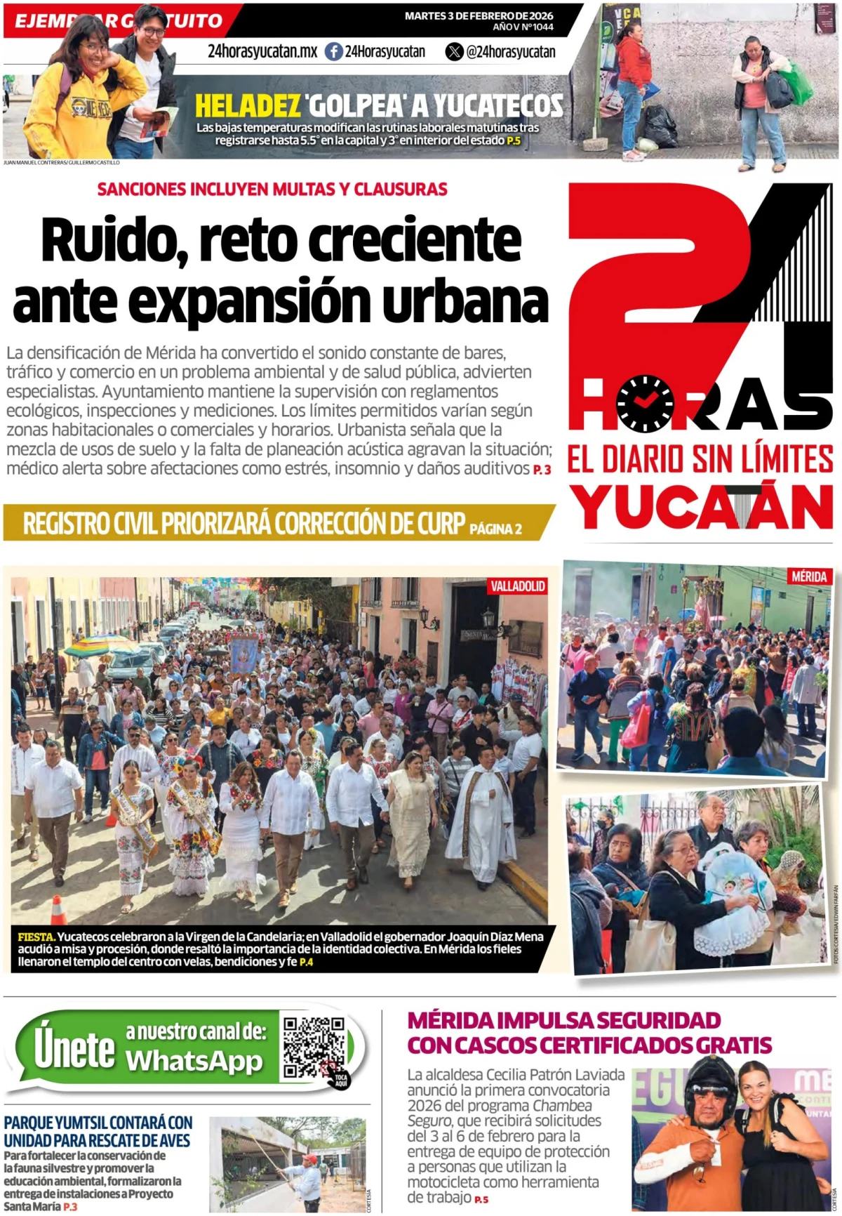 Portada de 24 Horas Yucatan