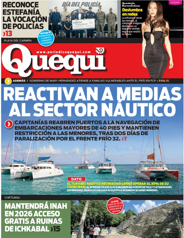 Portada de Quequi (contraportada) del martes, 3 de febrero de 2026