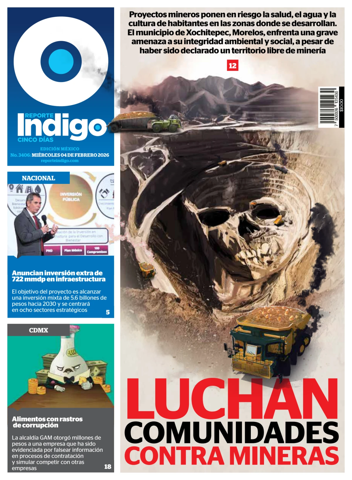 Portada de Reporte Indigo Nacional del miércoles, 4 de febrero de 2026