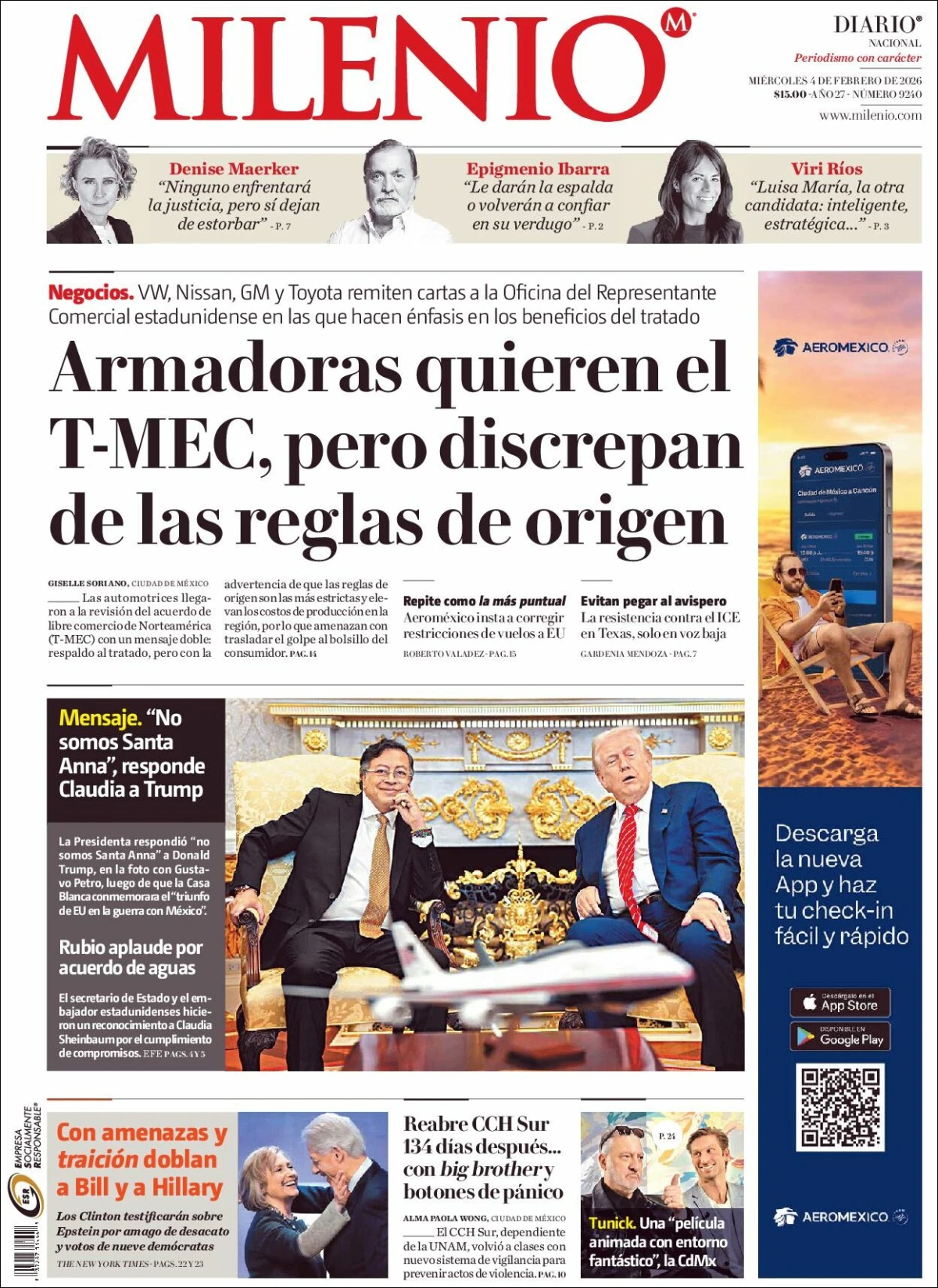 Portada de Milenio
