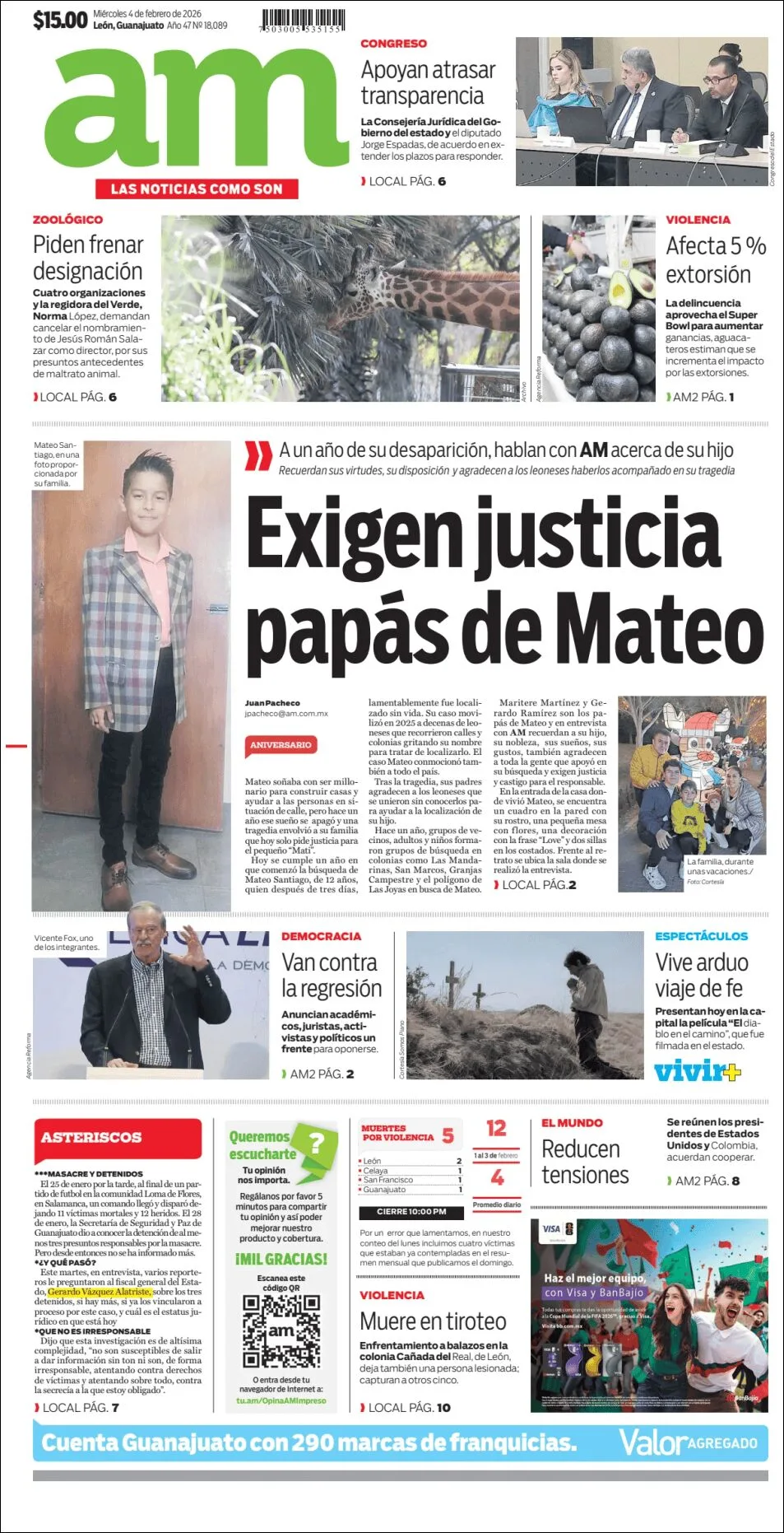 Portada de Am Corredor Industrial del miércoles, 4 de febrero de 2026