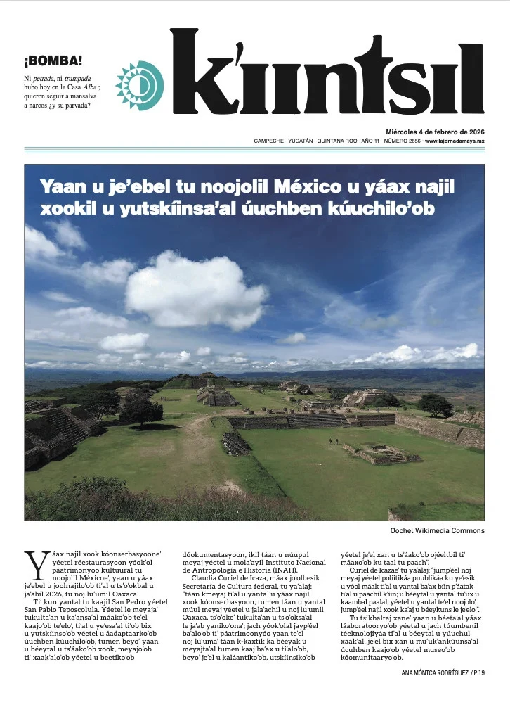Portada de La Jornada - Kiintsil del miércoles, 4 de febrero de 2026