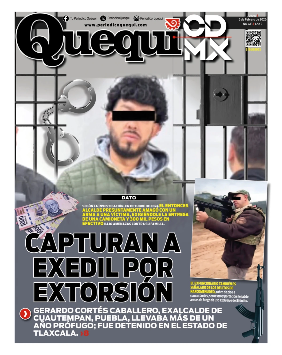 Portada de Quequi CDMX del jueves, 5 de febrero de 2026