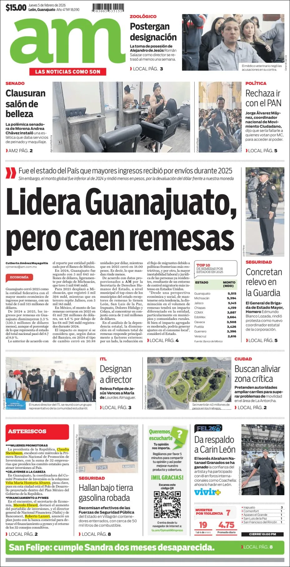 Portada de Am Corredor Industrial del jueves, 5 de febrero de 2026