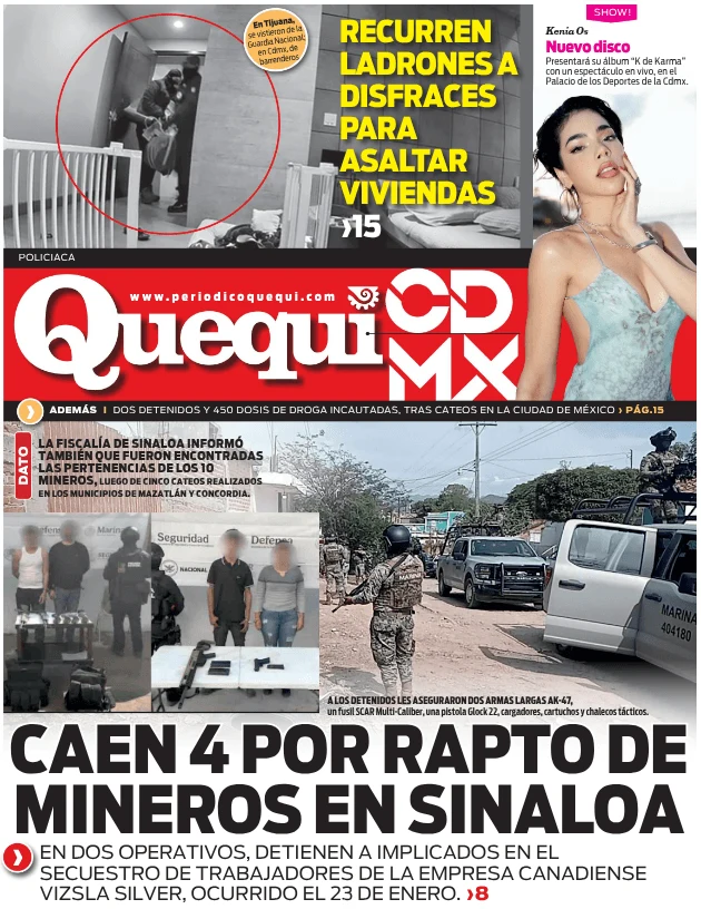 Portada de Quequi CDMX (contraportada) del jueves, 5 de febrero de 2026