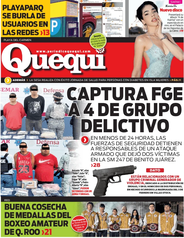 Portada de Quequi (contraportada) del jueves, 5 de febrero de 2026