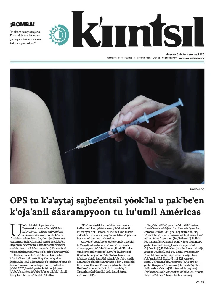Portada de La Jornada - Kiintsil del jueves, 5 de febrero de 2026