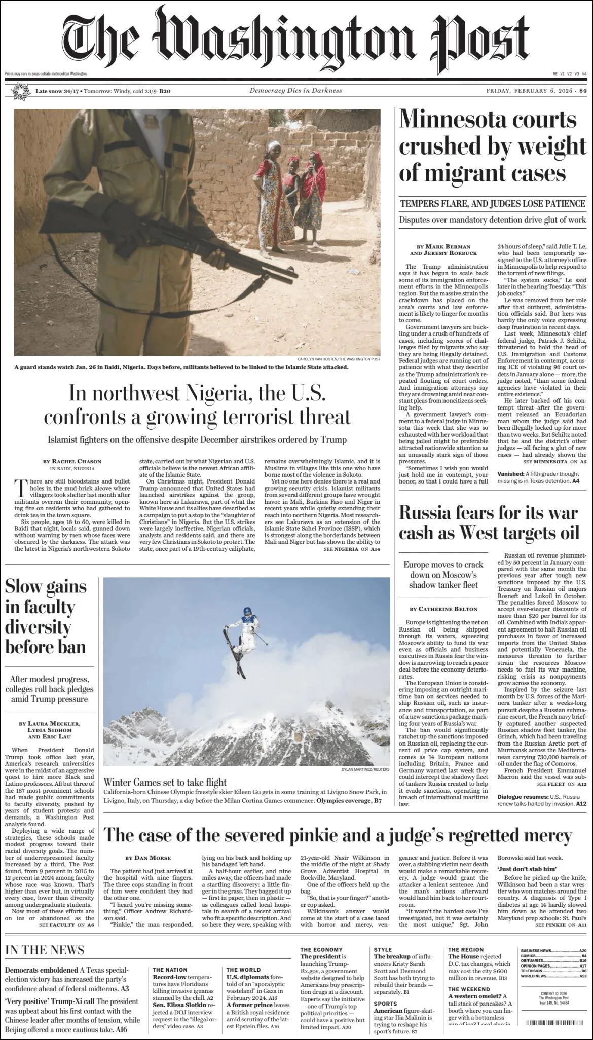 Portada de The Washington Post