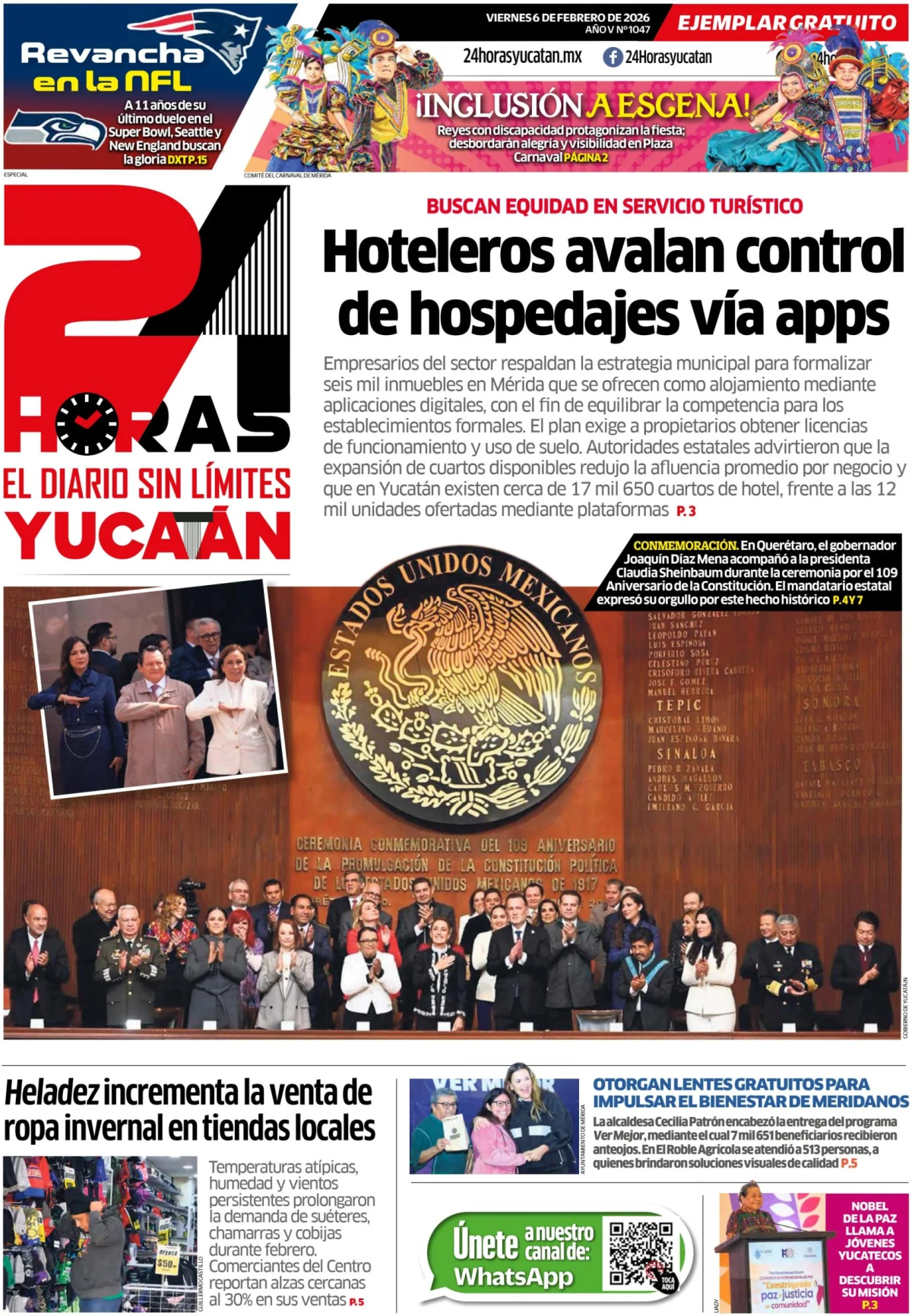 Portada de 24 Horas Yucatan
