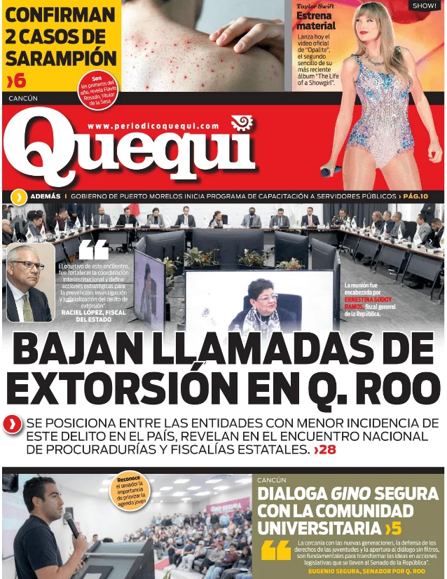 Portada de Quequi (contraportada) del viernes, 6 de febrero de 2026