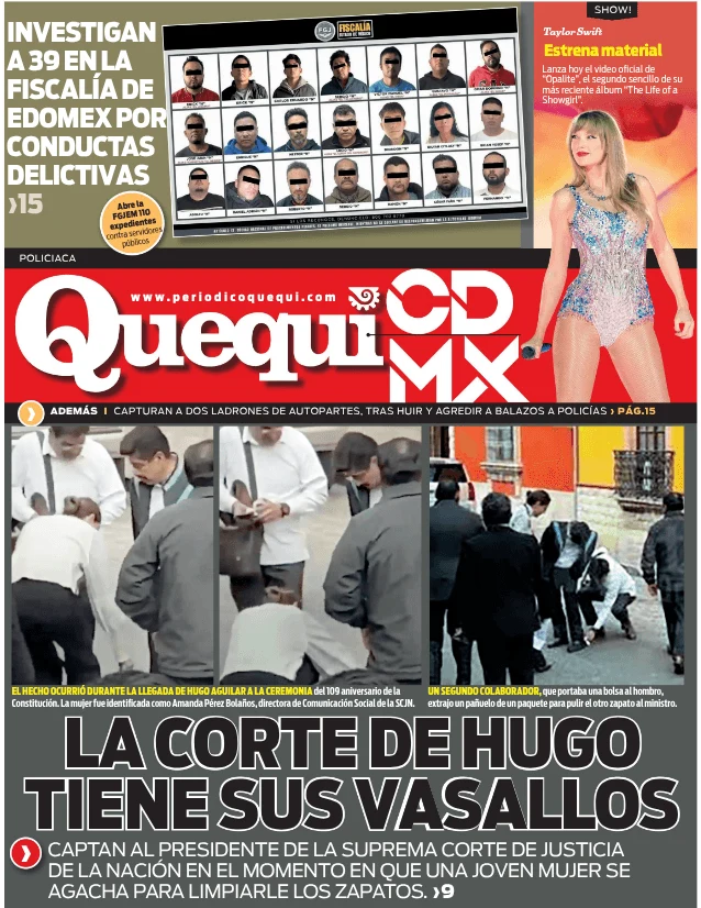 Portada de Quequi CDMX (contraportada) del sábado, 7 de febrero de 2026