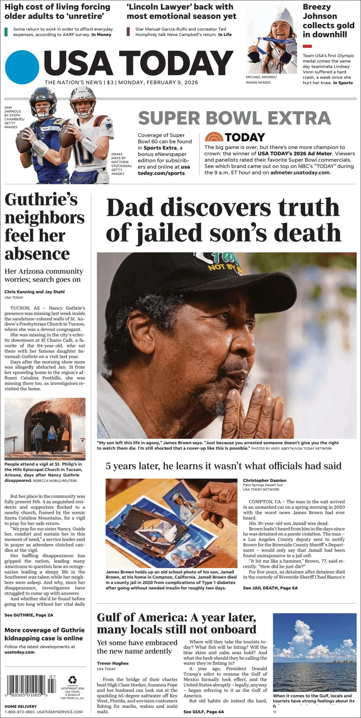 Portada de Usa Today