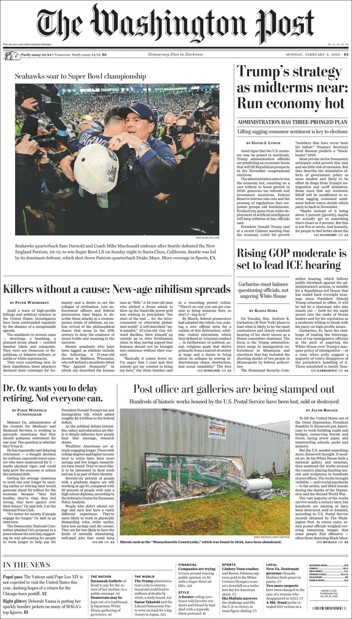 Portada de The Washington Post