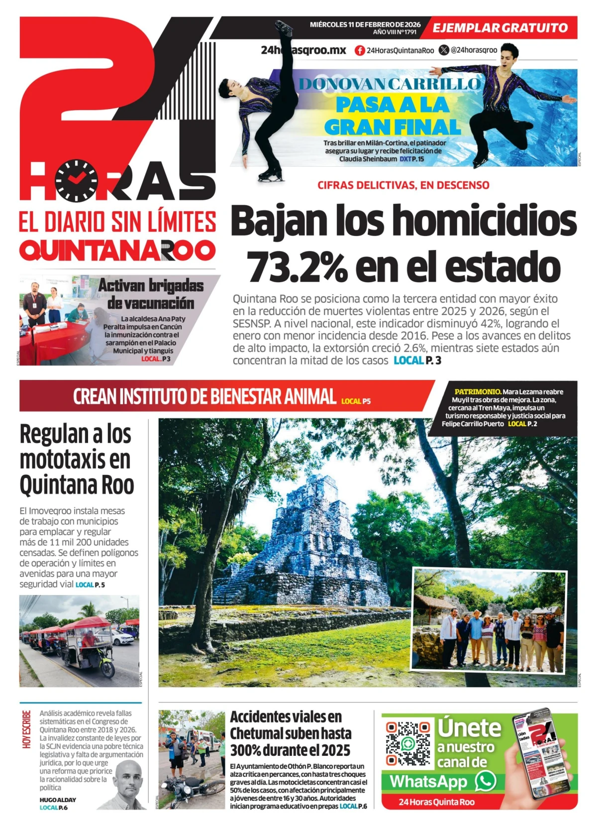 Portada de 24 Horas Quintana Roo