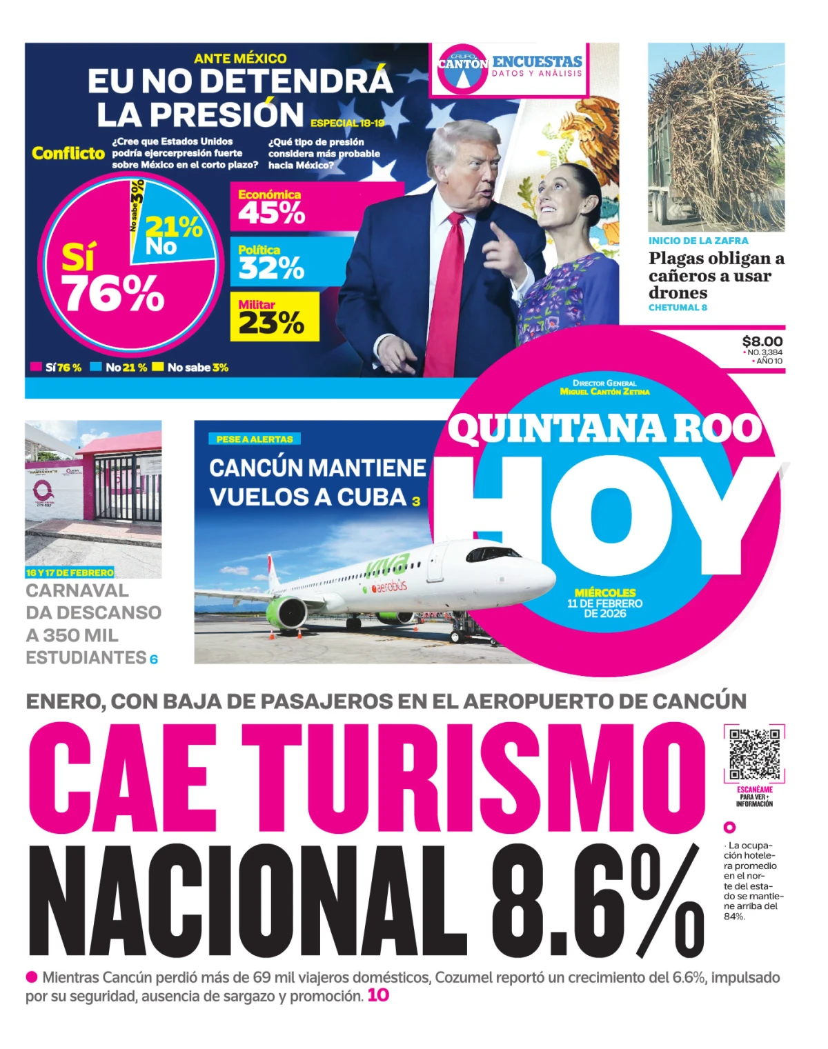 Portada de Quintana Roo Hoy (portada)