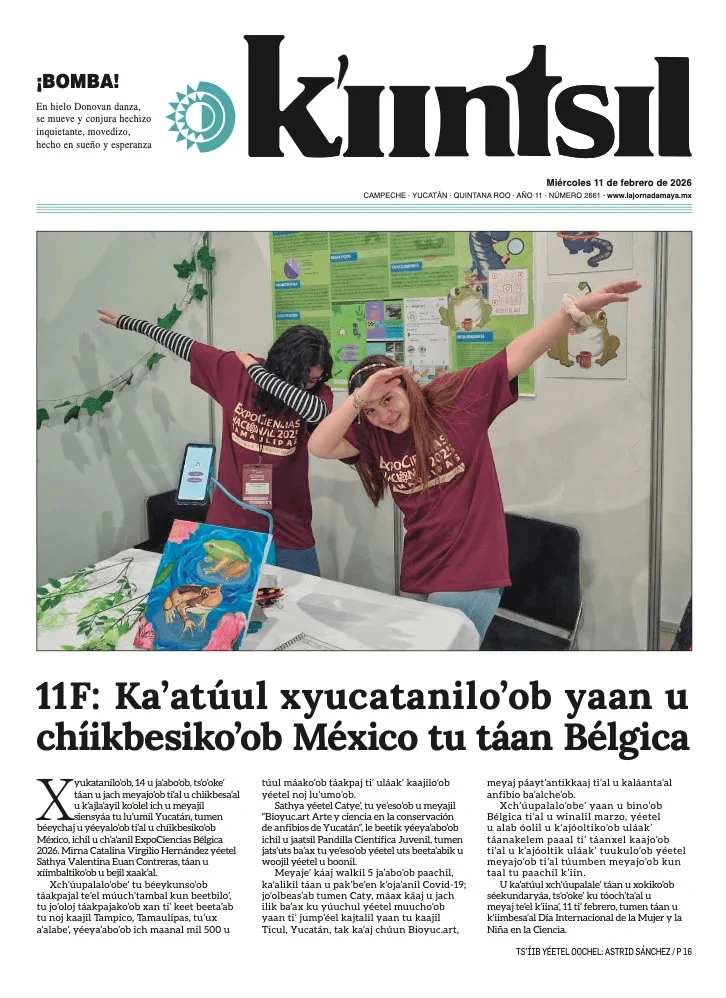 Portada de La Jornada - Kiintsil del miércoles, 11 de febrero de 2026