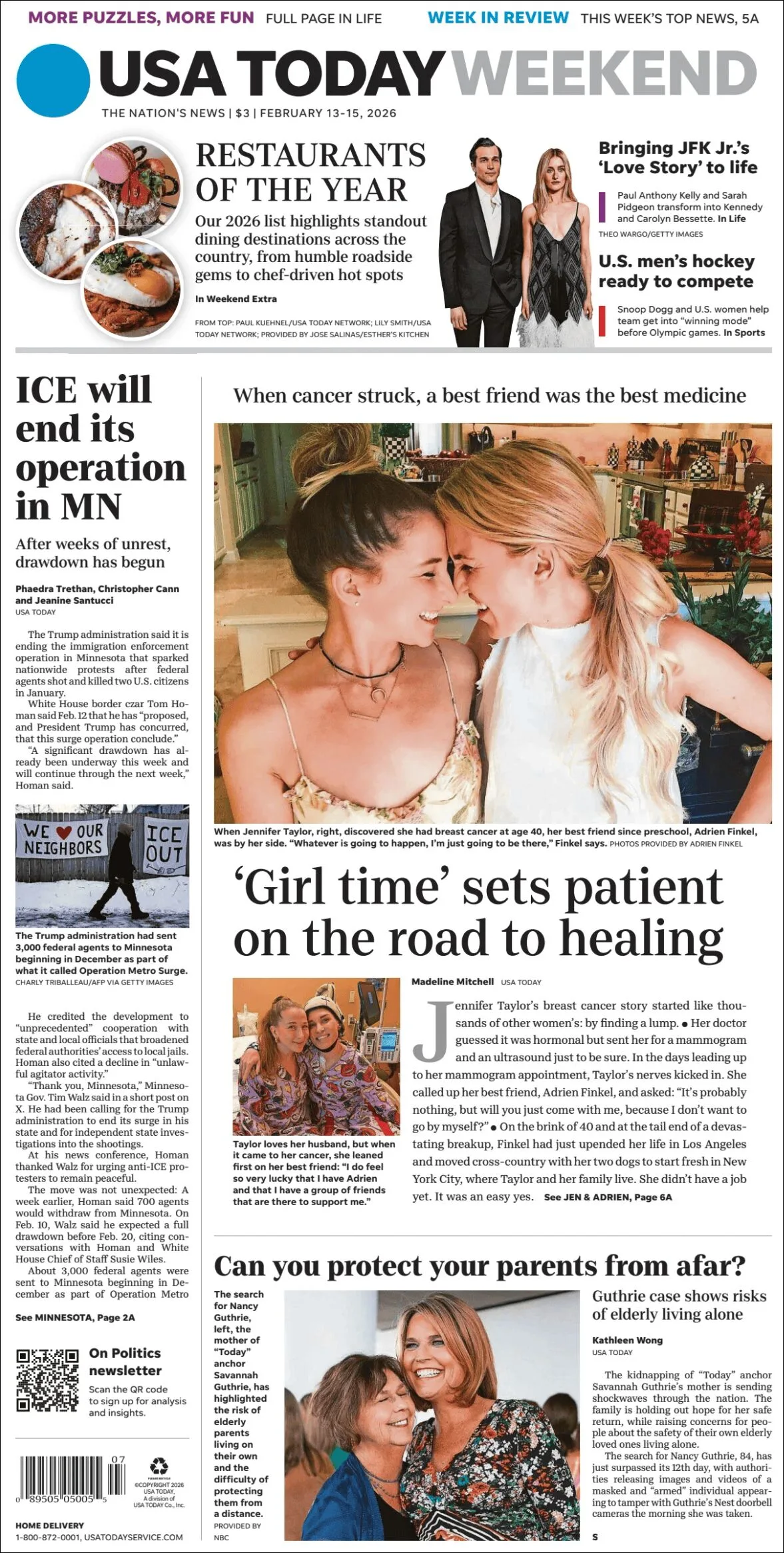 Portada de Usa Today