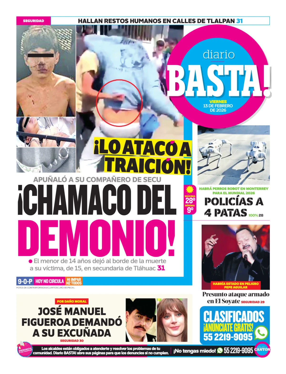 Portada de Basta! (contraportada)