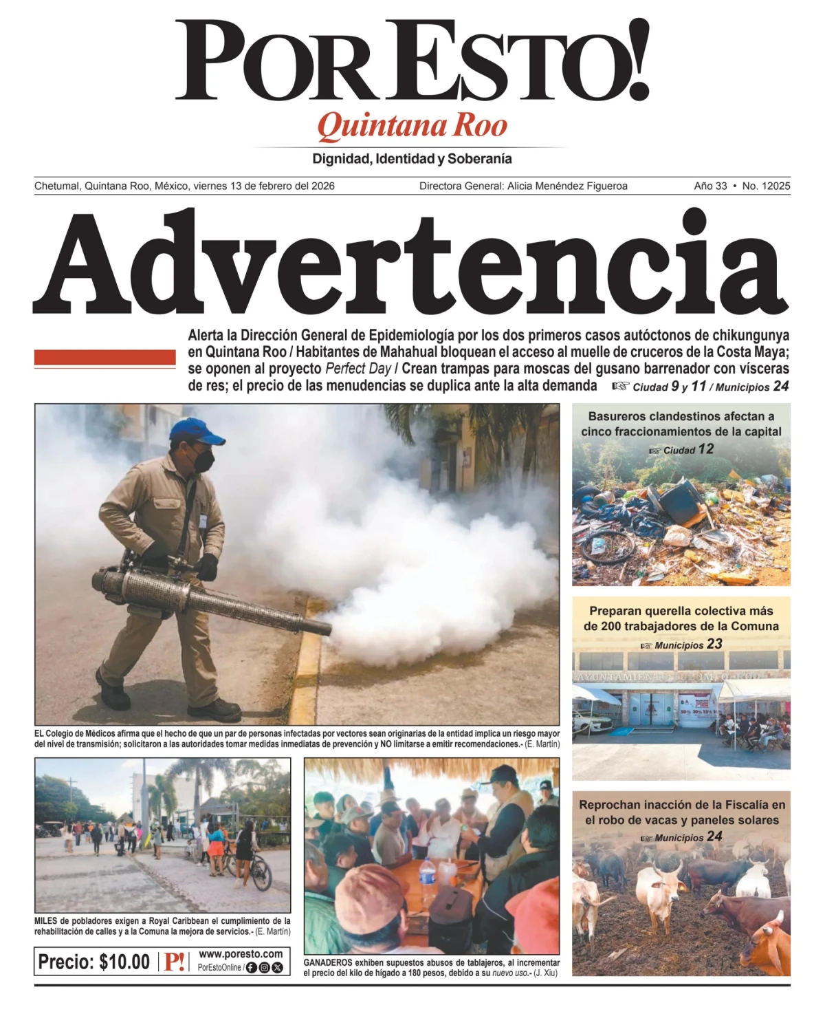Portada de Por Esto (quintana Roo Chetumal)
