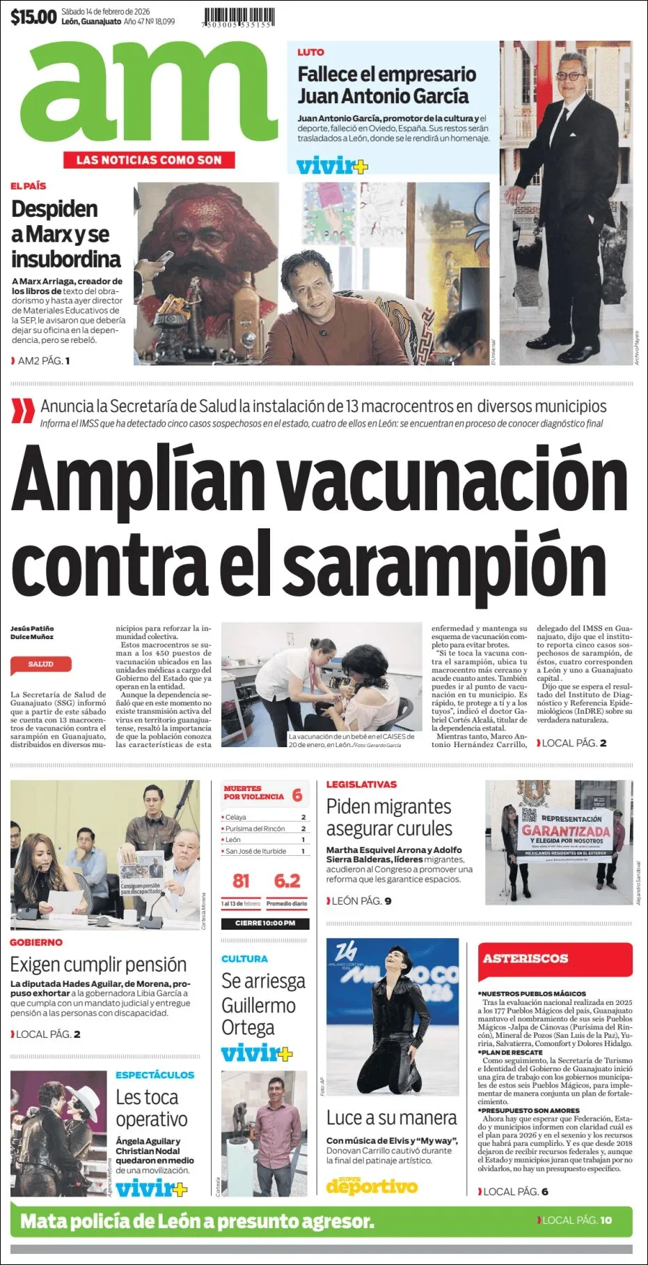 Portada de Am Corredor Industrial del sábado, 14 de febrero de 2026
