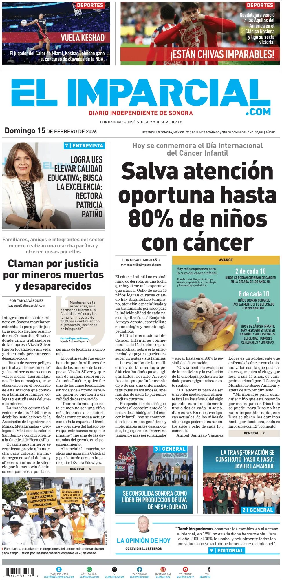 Portada de El Imparcial