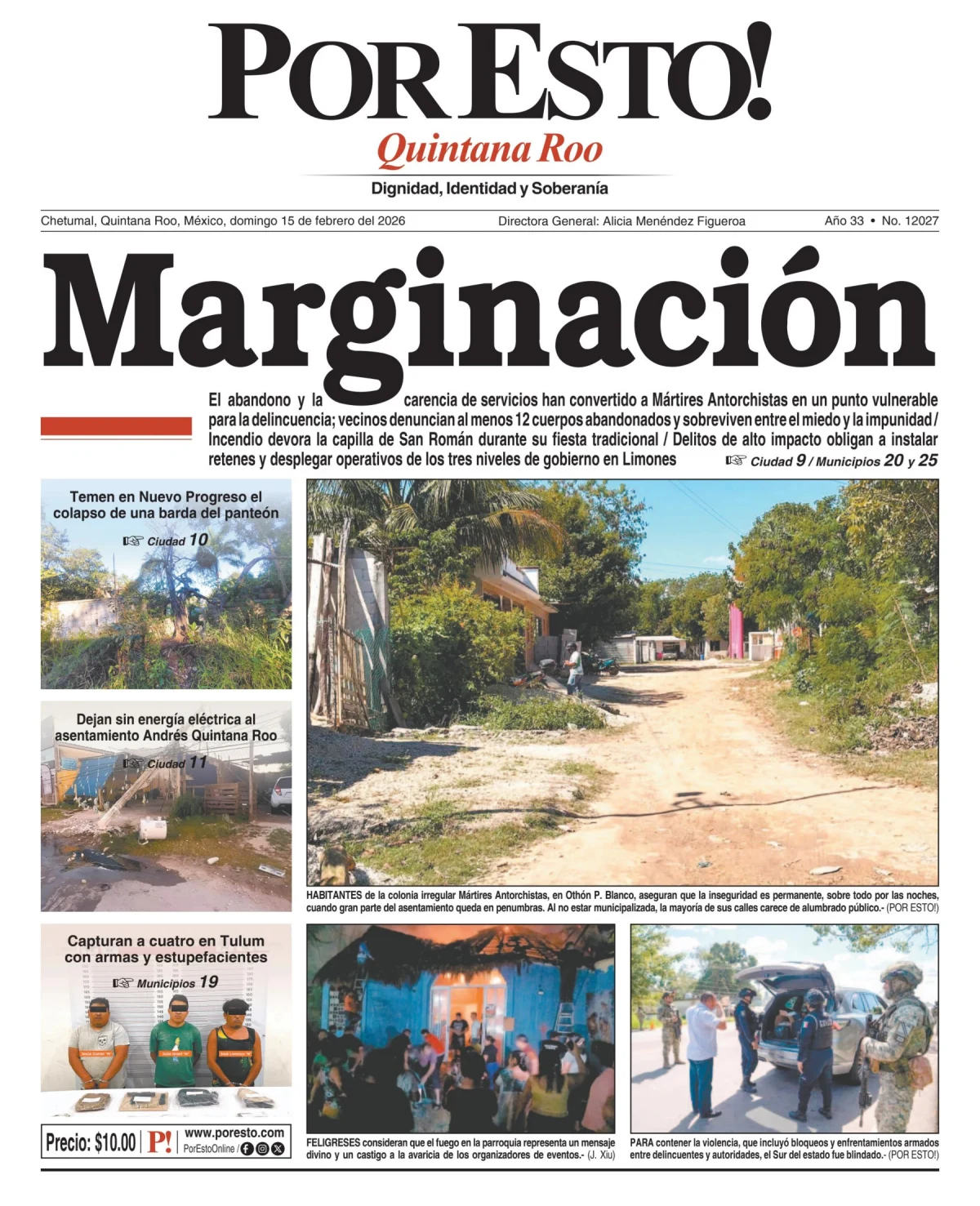 Portada de Por Esto (quintana Roo Chetumal)