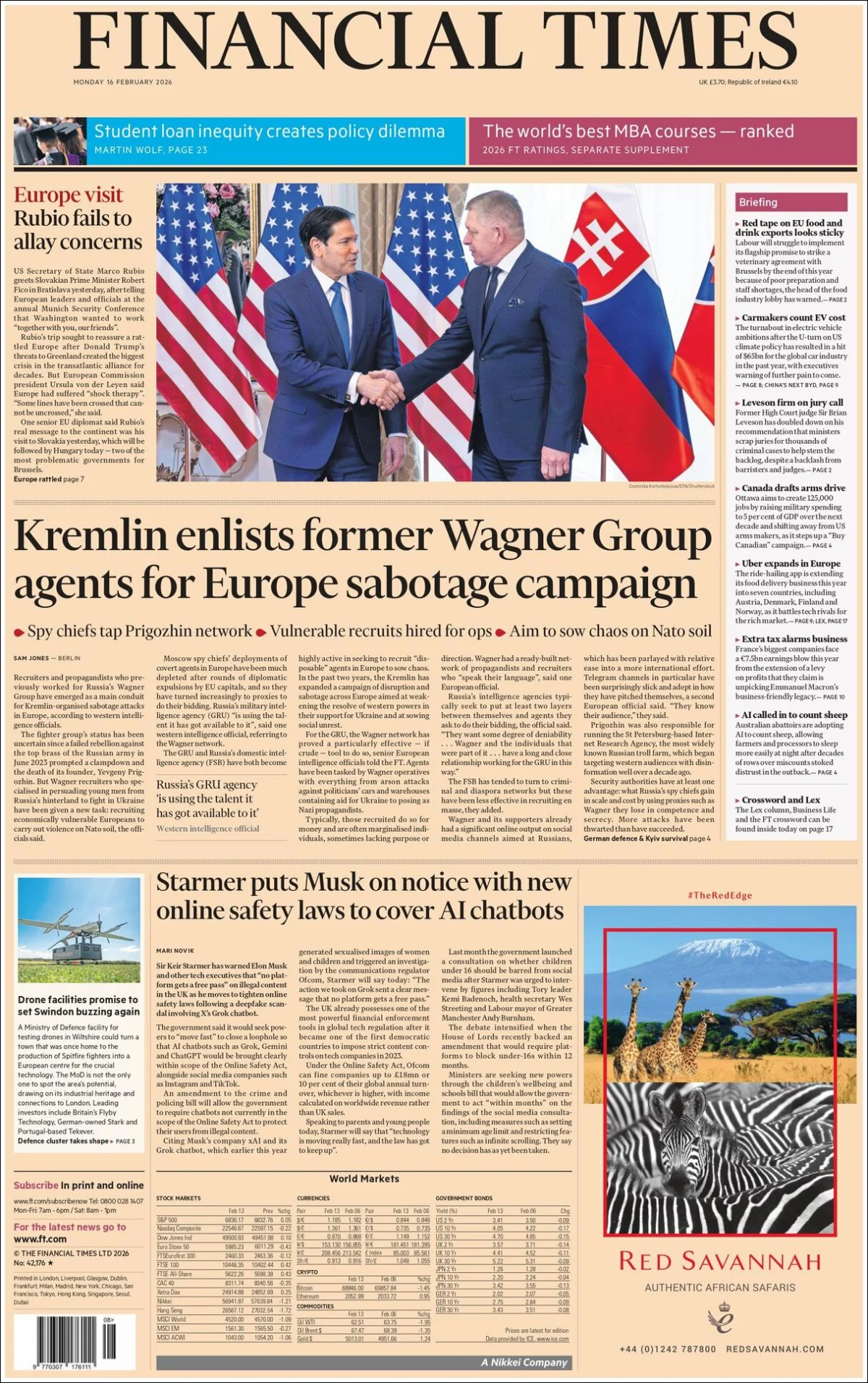 Portada de Financial Times