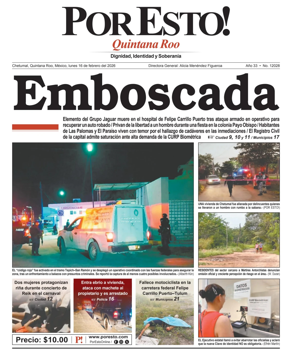 Portada de Por Esto (quintana Roo Chetumal)
