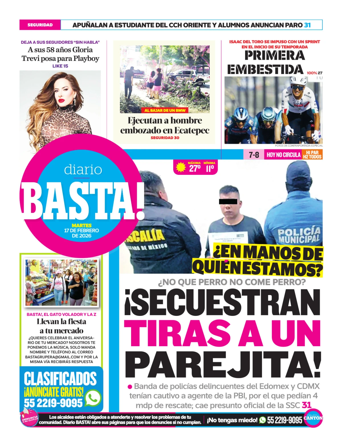 Portada de Basta! (contraportada)