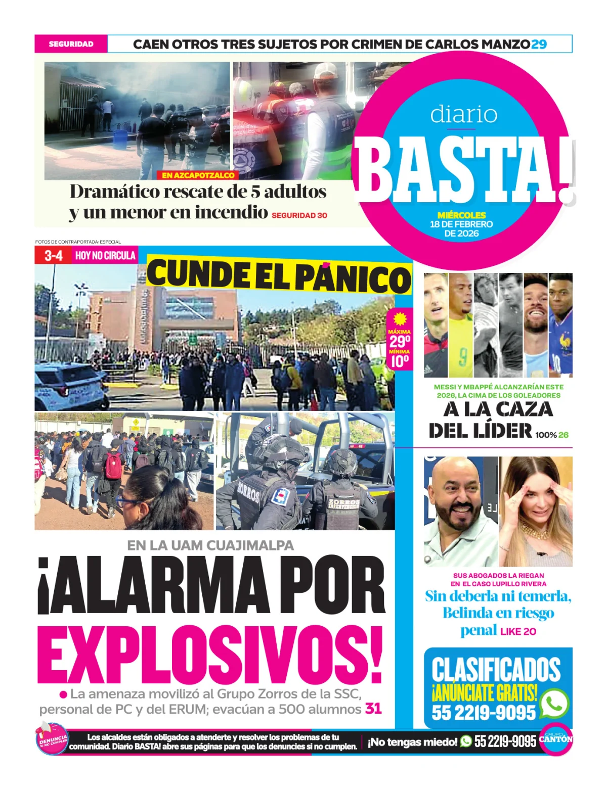 Portada de Basta! (contraportada)