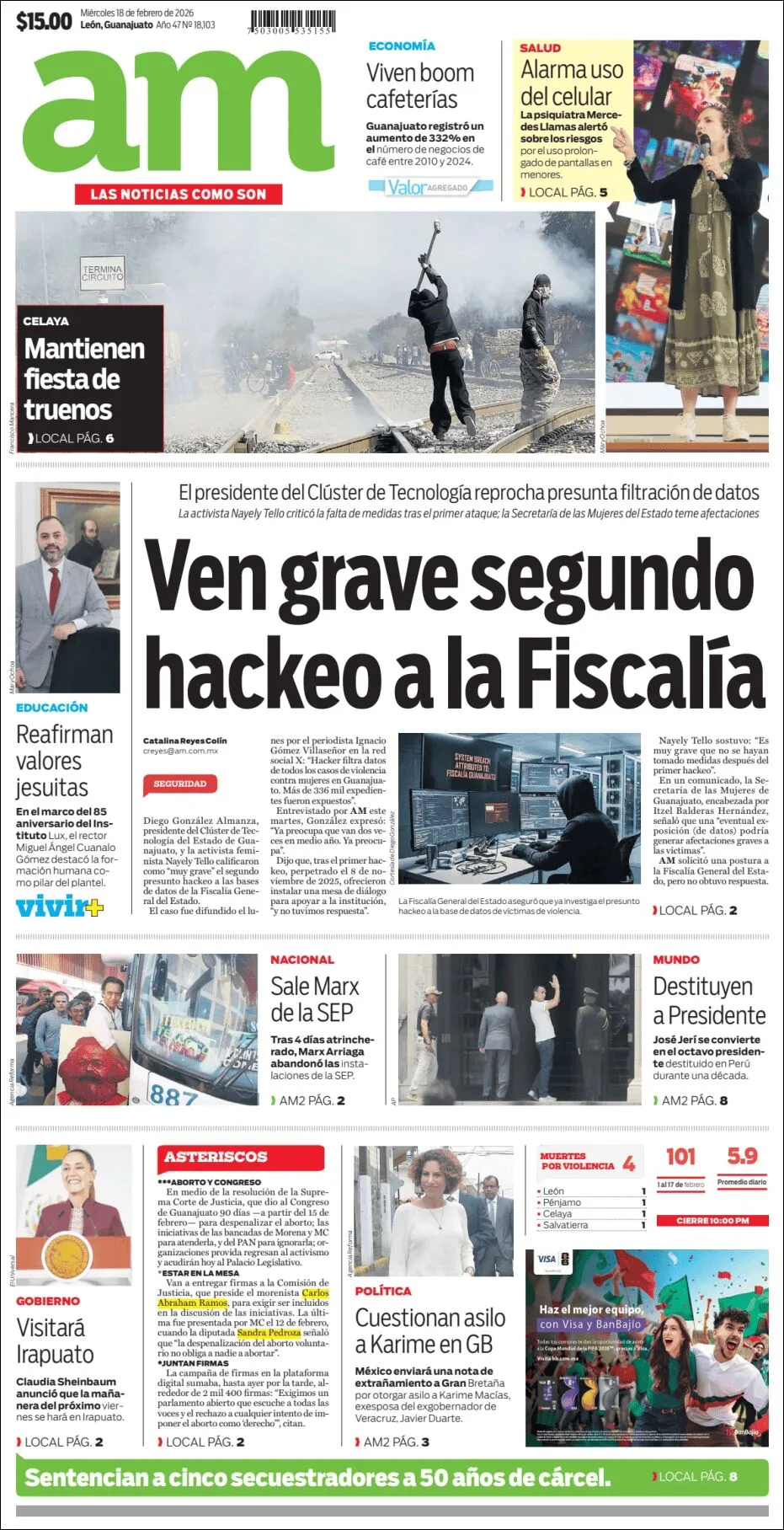 Portada de Am Corredor Industrial del miércoles, 18 de febrero de 2026