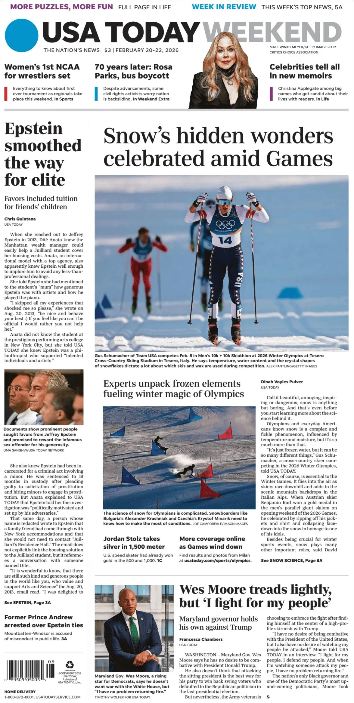 Portada de Usa Today