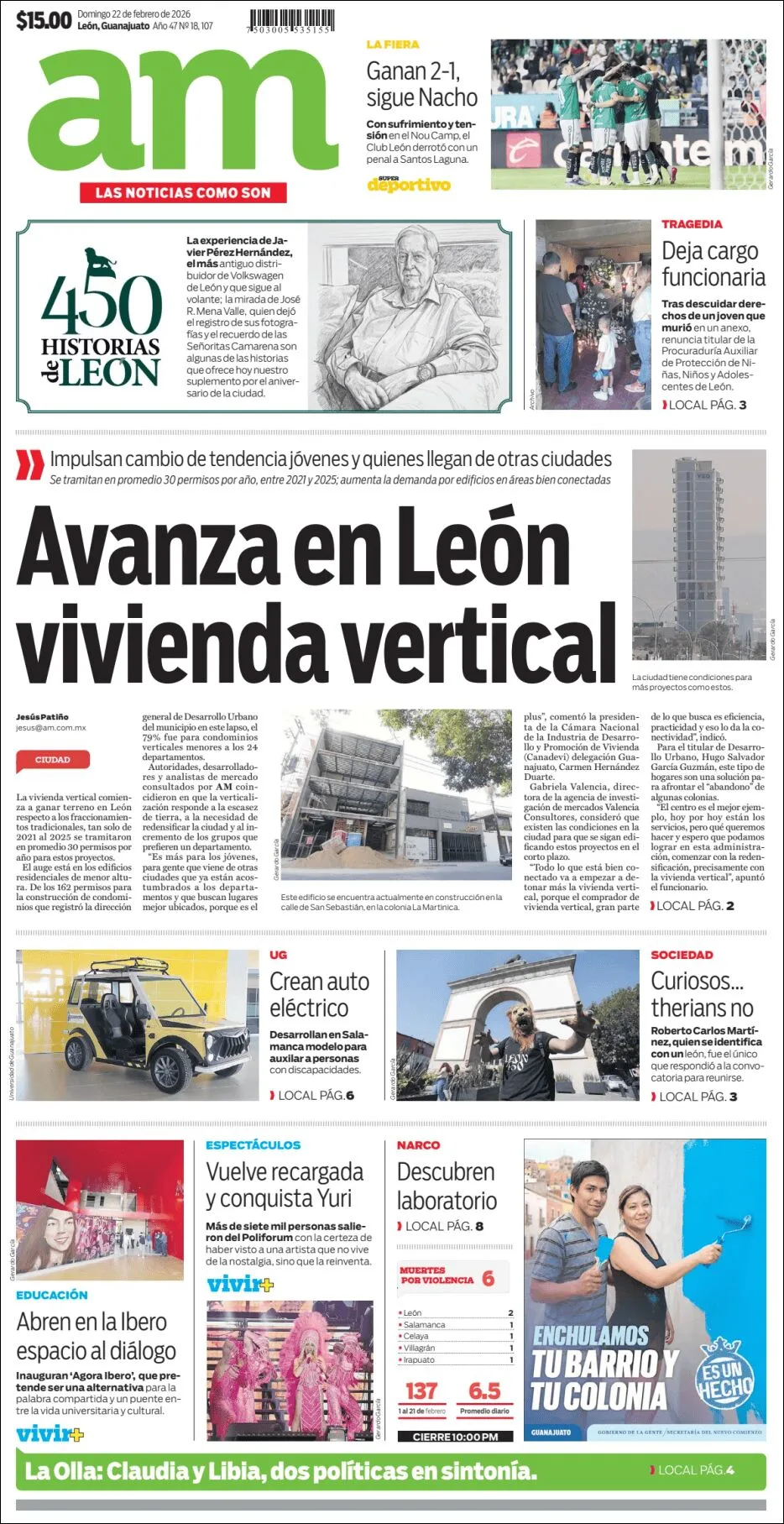 Portada de Am Corredor Industrial del domingo, 22 de febrero de 2026