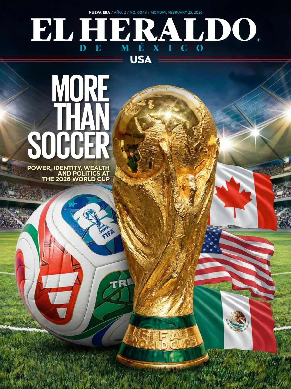 Portada de El Heraldo USA del 2026-02-23