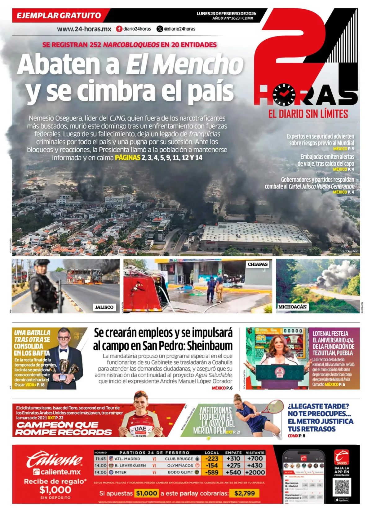 Portada de 24 Horas