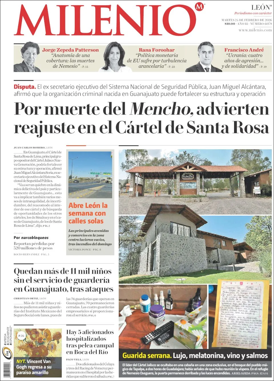 Portada de Milenio Leon del martes, 24 de febrero de 2026
