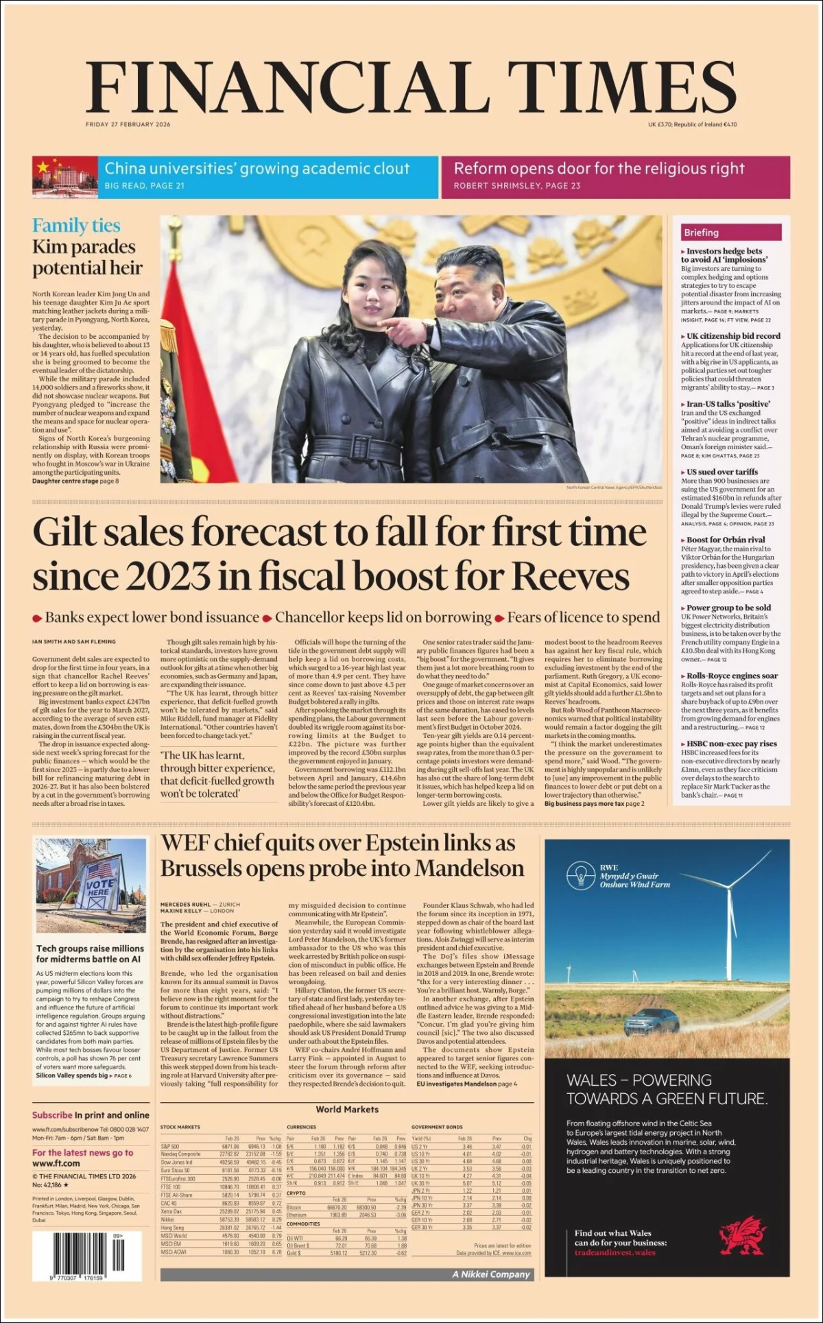 Portada de Financial Times