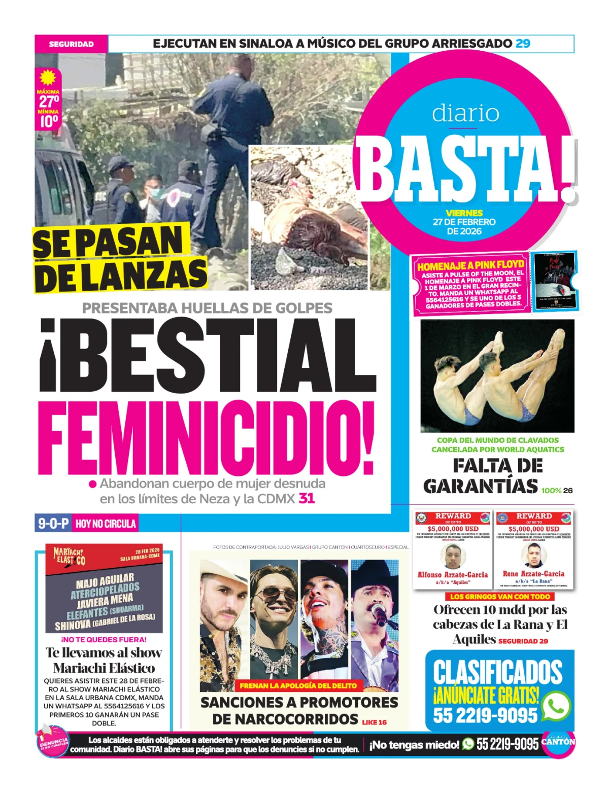 Portada de Basta! (contraportada)