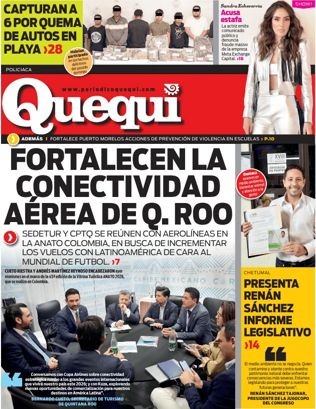 Portada de Quequi (contraportada) del viernes, 27 de febrero de 2026