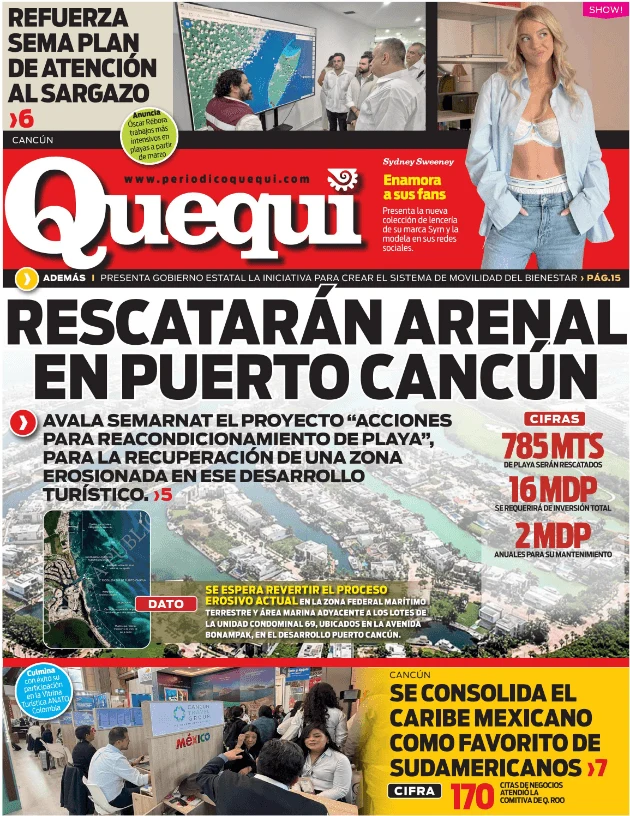 Portada de Quequi (contraportada) del sábado, 28 de febrero de 2026