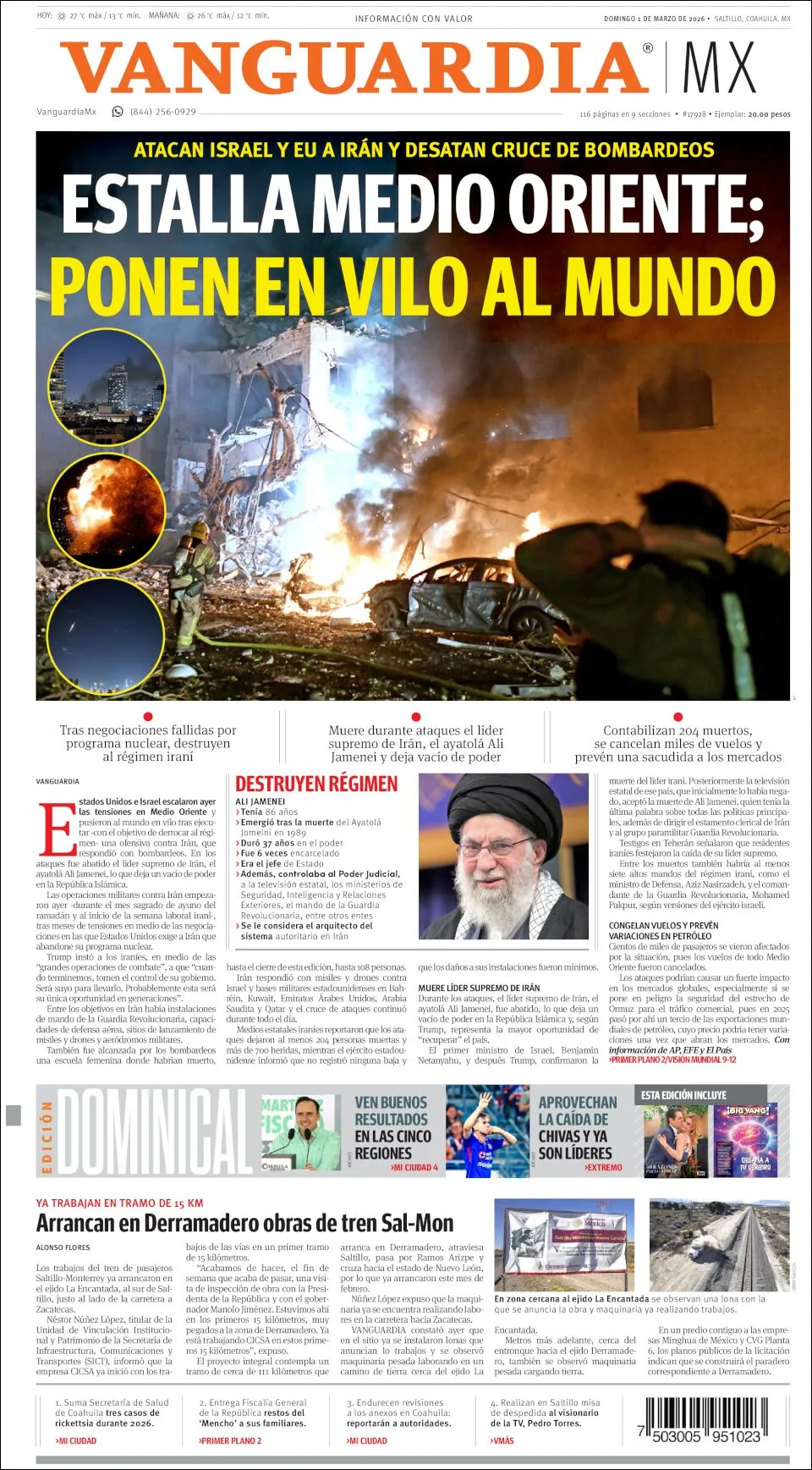 Portada de Vanguardia