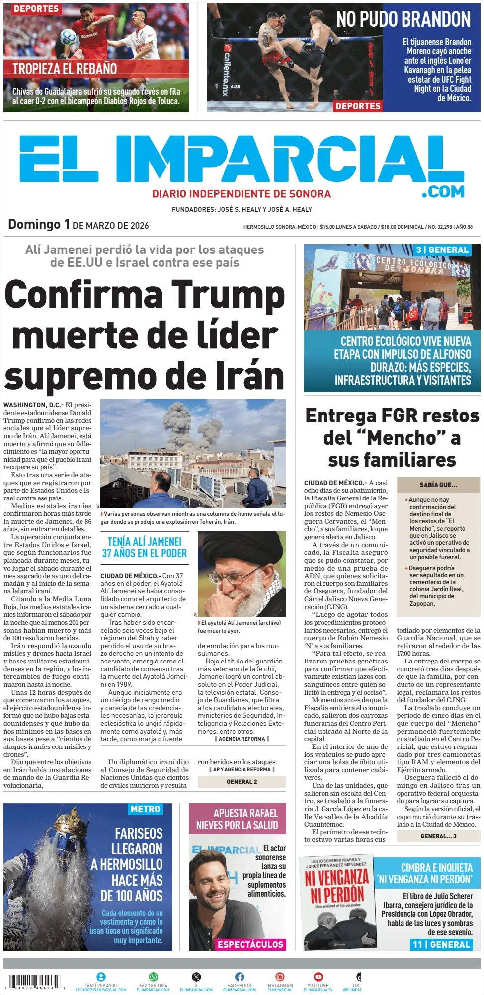 Portada de El Imparcial
