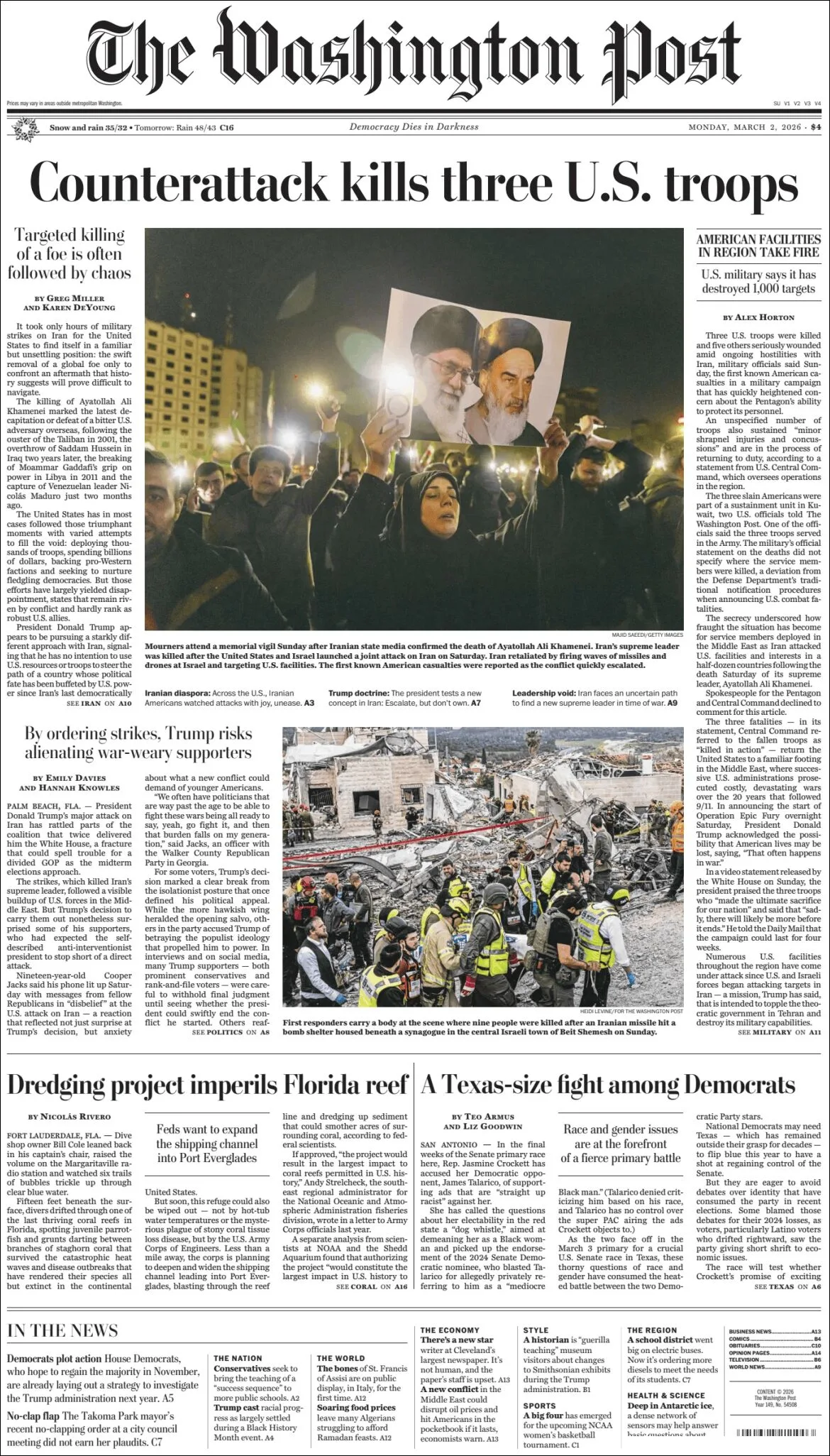 Portada de The Washington Post