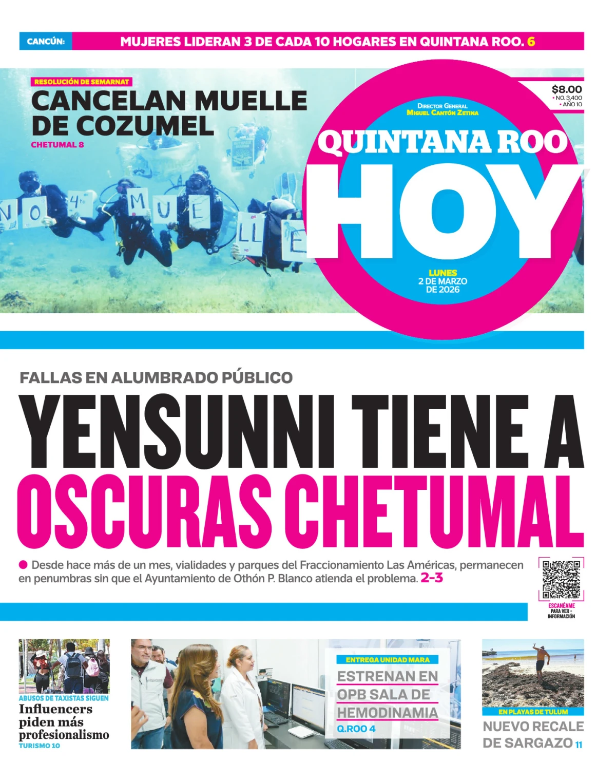 Portada de Quintana Roo Hoy (portada)