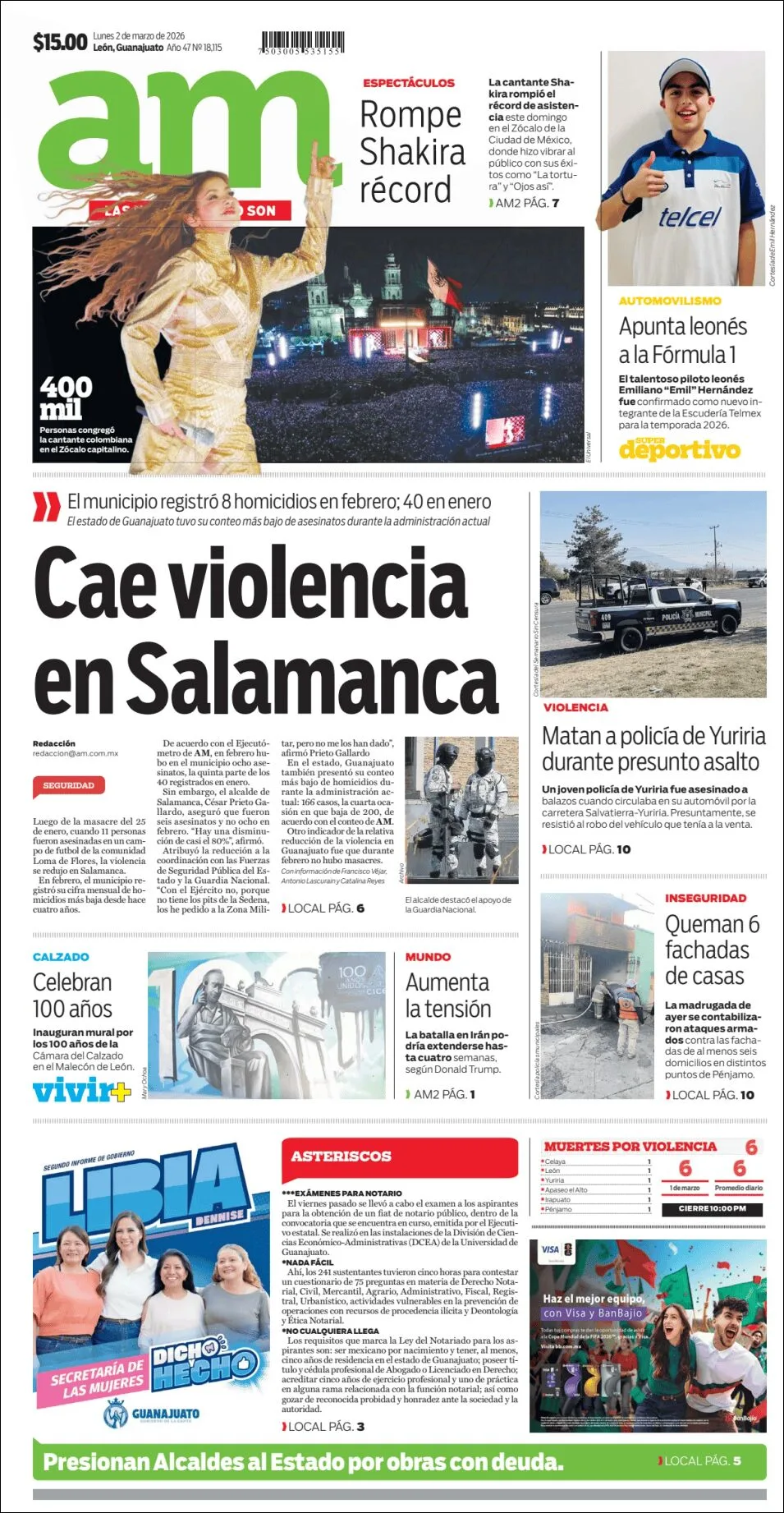 Portada de Am Corredor Industrial del lunes, 2 de marzo de 2026