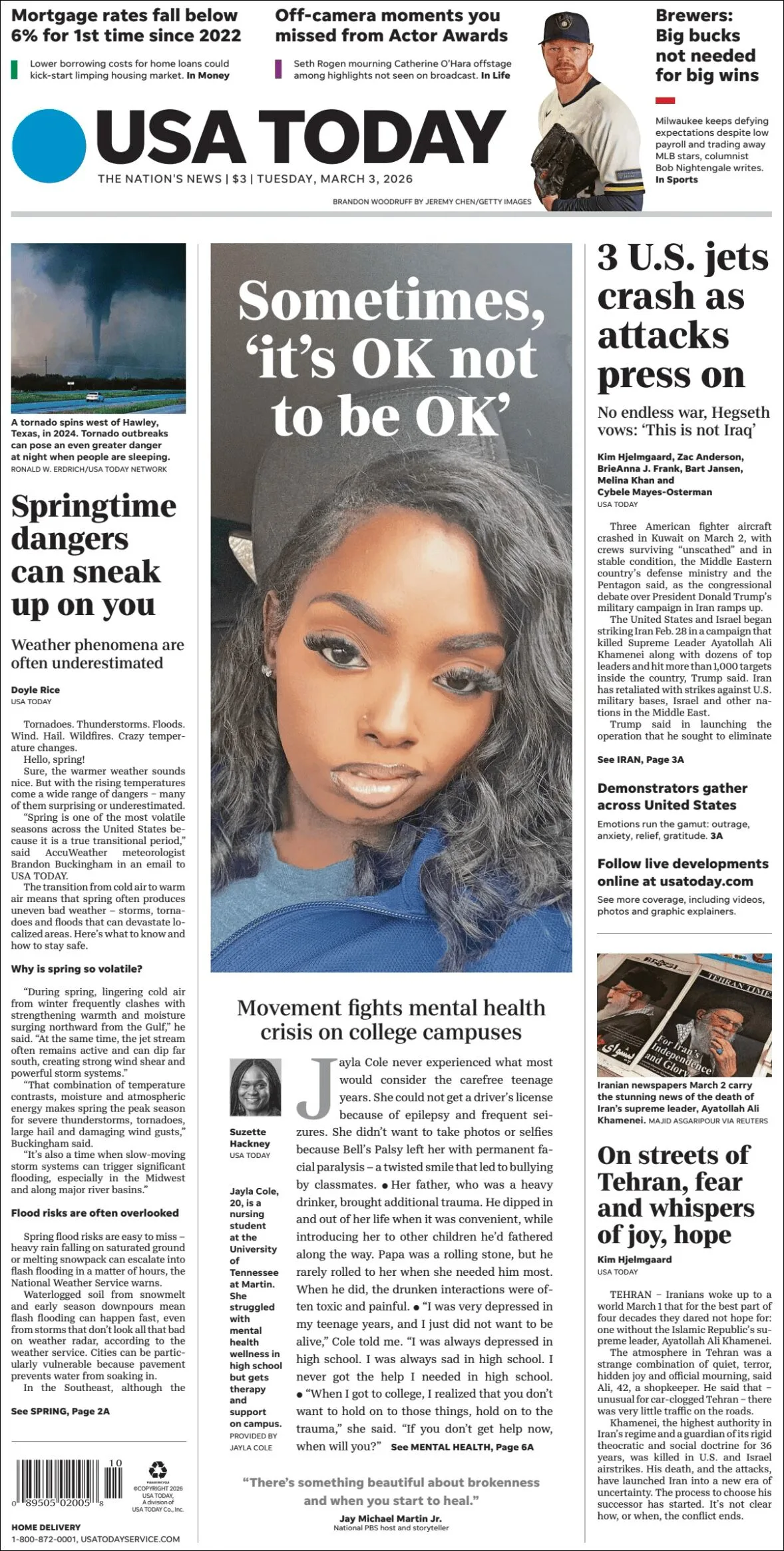 Portada de Usa Today